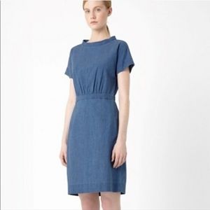 COS Wide Neck Denim Dress 4